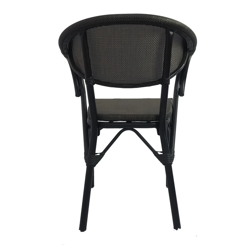 
High welcome outdoor aluminum fabric patio garden dining cafe restaurant bistro chair 