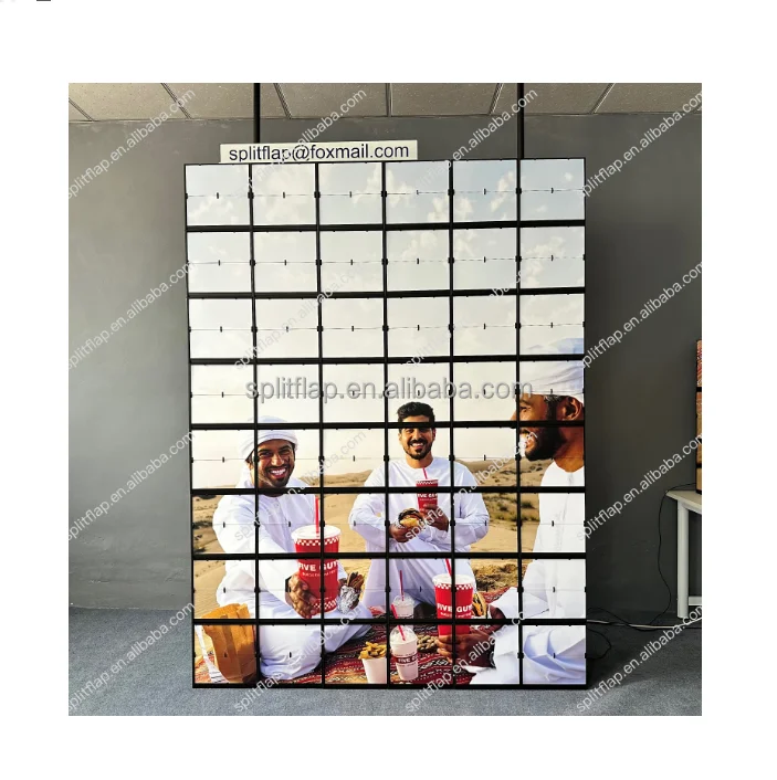 Analog interactive display flip photo display picture flap