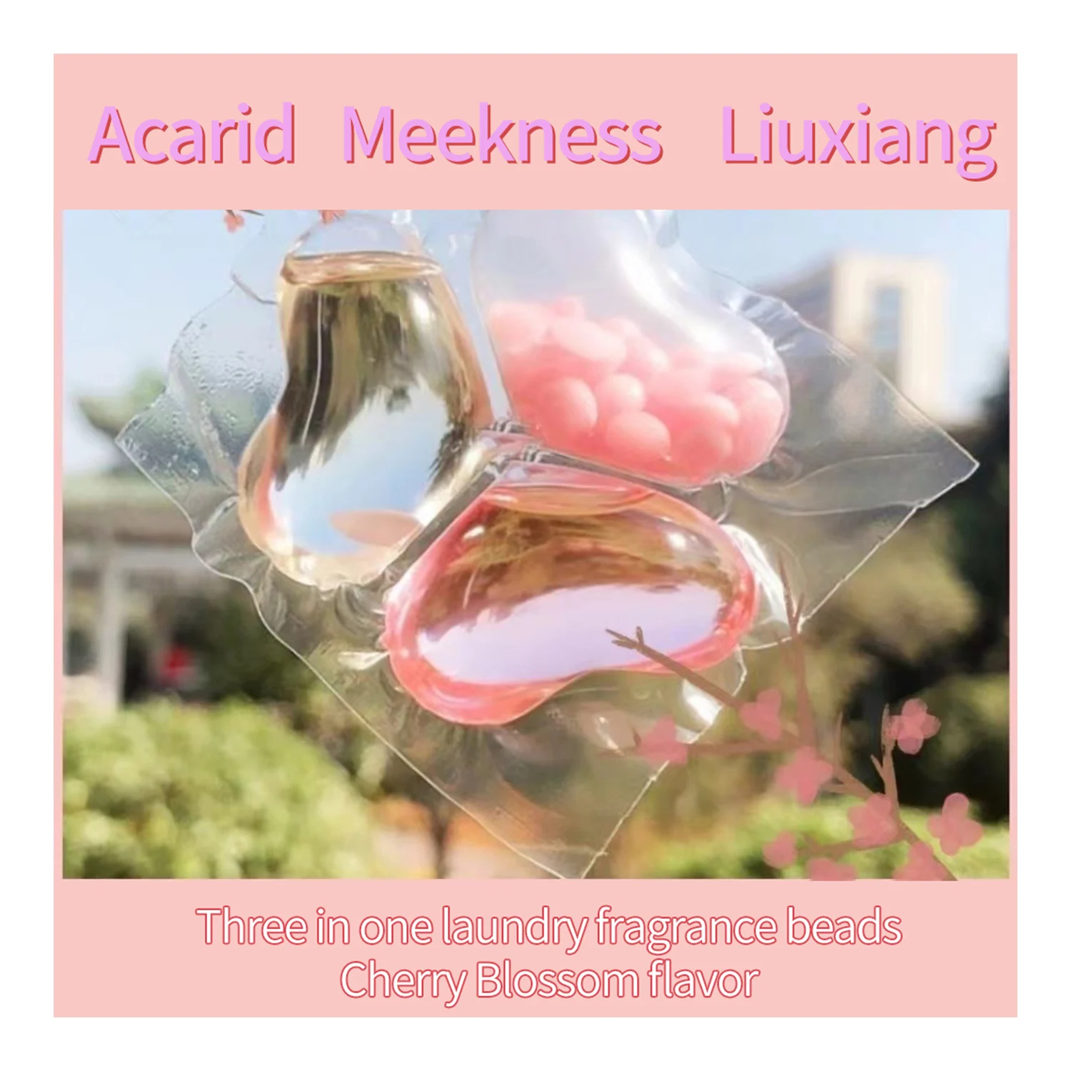 OEM 3in1 Clothes Washing Apparel Detergent Pods Liquid Laundry Soap Capsules Pink Laundry Drops