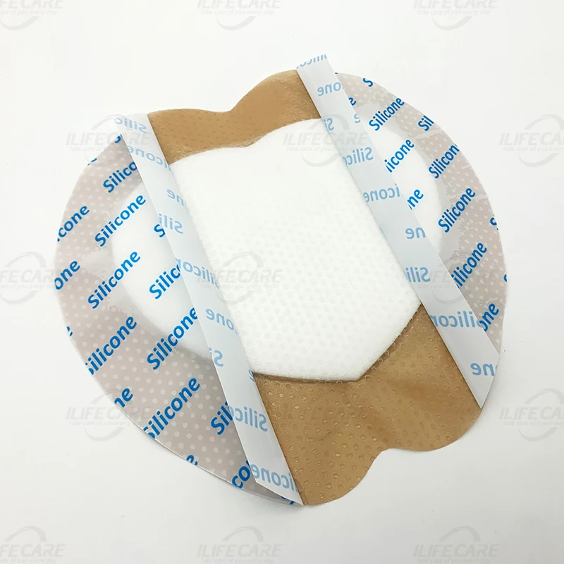 Silicone Foam Dressing with Gentle Adhesive Border Absorbency Foam Wound Bandage