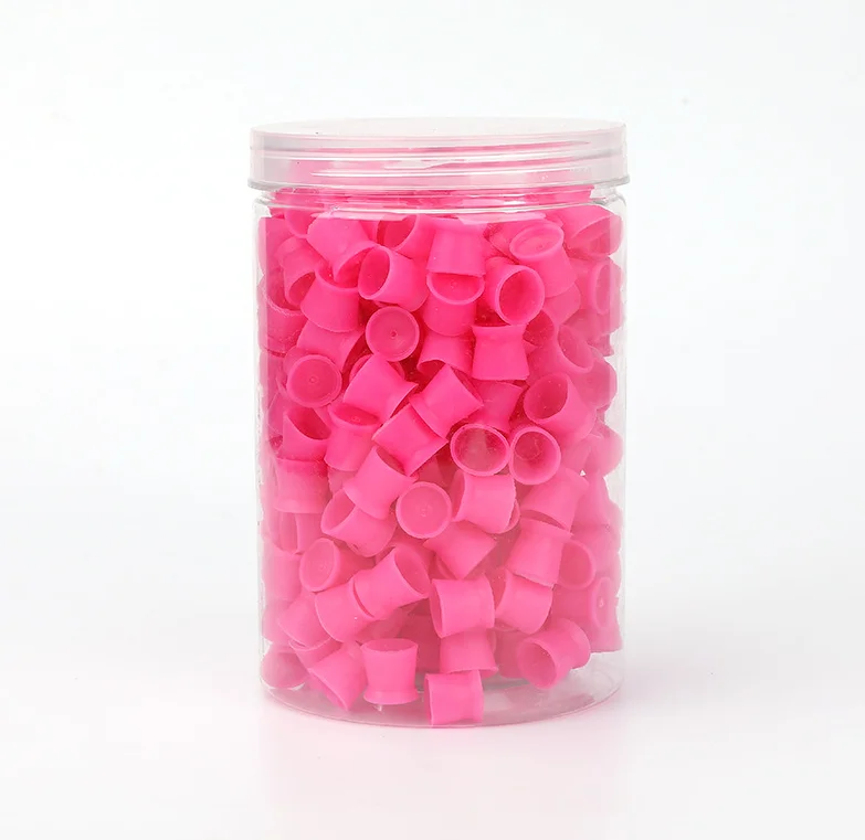 Soft 300pcs Tattoo Ink Cup Disposable Silicone Tattoo Pigment Cup Eyebrow Eyeliner Lip Color Pigment Cup Tattoo Pigment Holder