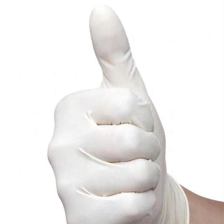 GMC Wholesale Stock 9 inch Ivory Nitrile Gloves Latex Free Safety  Disposable Nitrile Gloves Powder Free