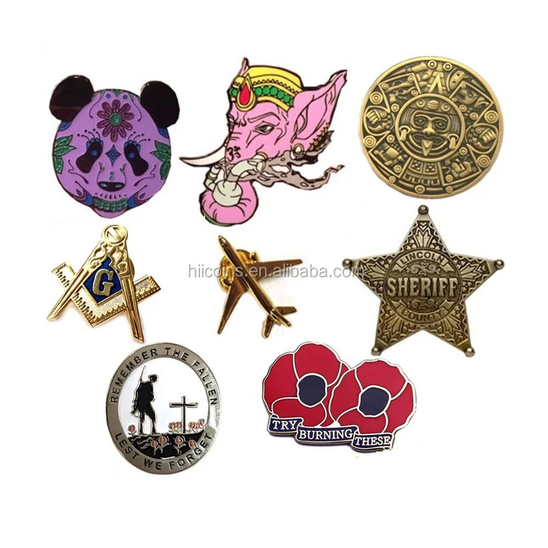 Wholesale Bulk Soft Hard Enamel Pin Manufacturer Souvenir Promotional Gift Grateful Dead Metal Custom Hard Enamel Lapel Pin