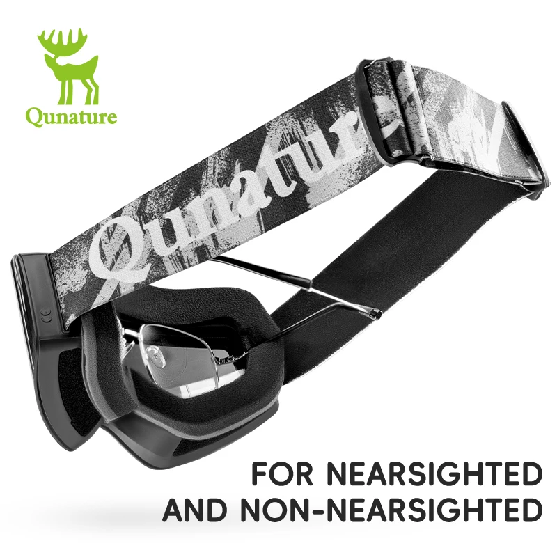 Qunature wholesale designer Adult Anti-fog Unisex Snowboard Goggles Glasses Custom Logo Snow ski goggles polarized