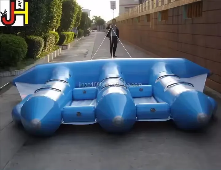 Inflatable Fly Fishing Boats Towable 6 Person Inflatable Flying Banana Water Boat