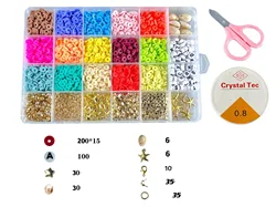 Handmade Polymer Clay Beads 6mm DIY Jewelry Making Bracelets Necklace Kit  DIY Craft Kit Polymer Clay Spacer Beads