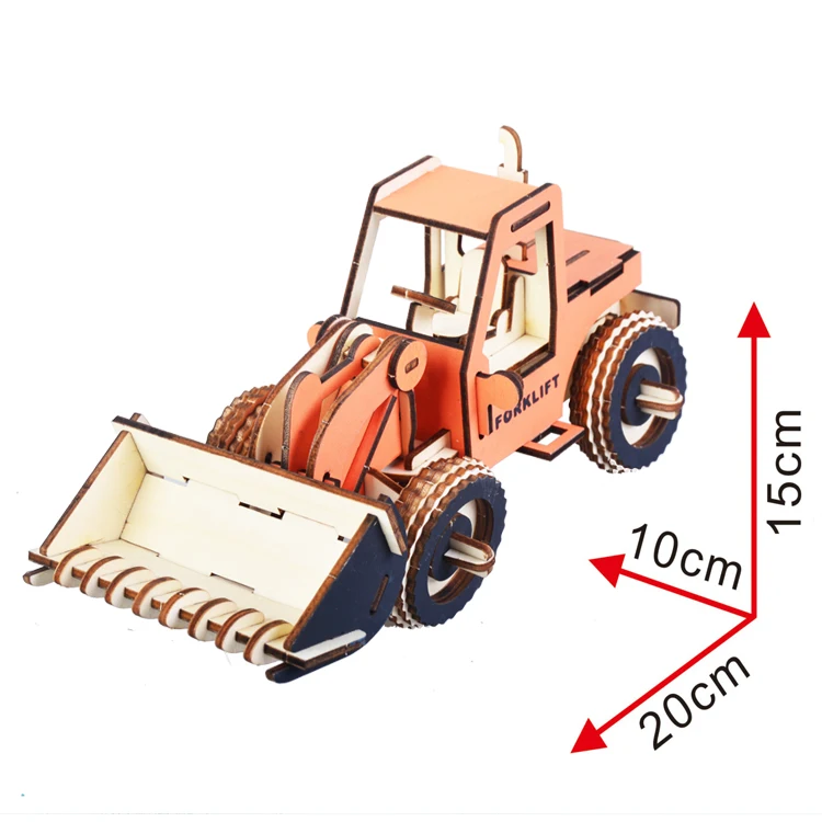 New design giant Wooden Puzzles 500/1000/1500 Pieces High Quality Laser Cut 3D IQ Wooden Puzzle Toy of Dumper