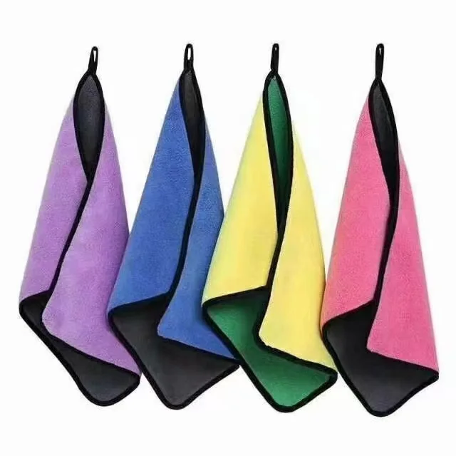 Foldable Softer Hand Thickness Microfiber Coral Fleece Fabric Skin-friendly Fast-dry Water Absorbent for Cleaning Ball Car Wash