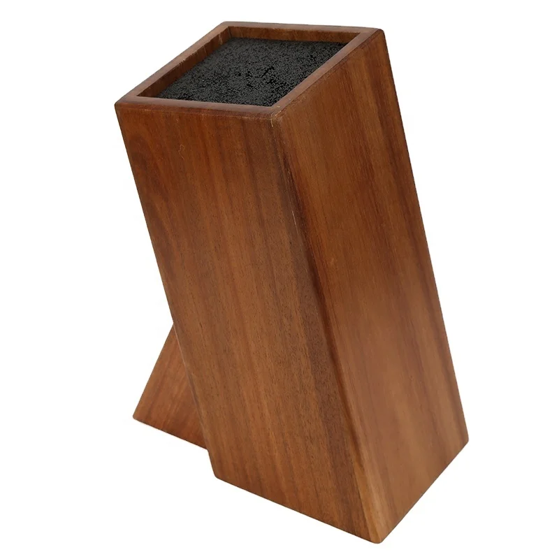 Premium Acacia Wood Knife Storage Organizer Wooden Chef Knife Holder for Kitchen