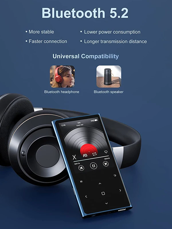 BENJIE 2022 новая модель mp4-плеера с большим экраном 2,8 дюйма