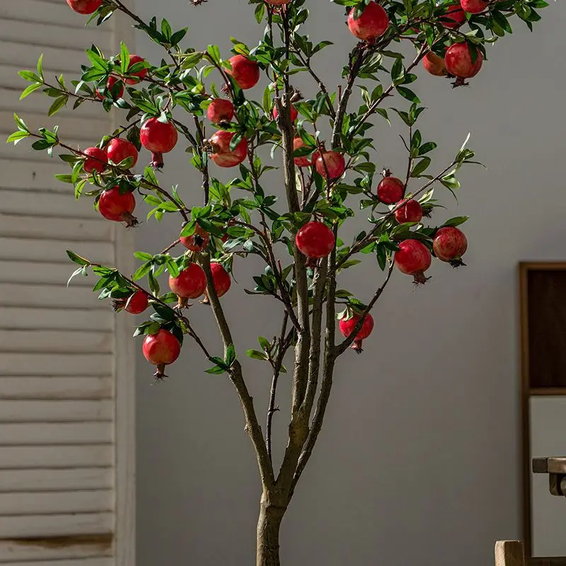 CY 2024 The Latest Realistic Artificial Simulation Indoor Garden Hotel Decorated Pomegranate Tree Potted