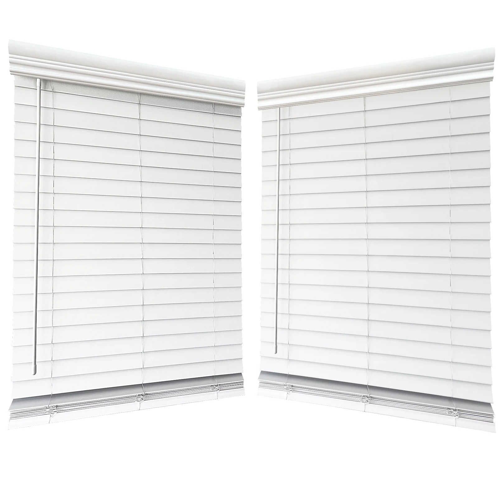 Nature Wood Blade Blackout White Color PVC Cordless Anti-UV Faux Wooden Venetian Blinds