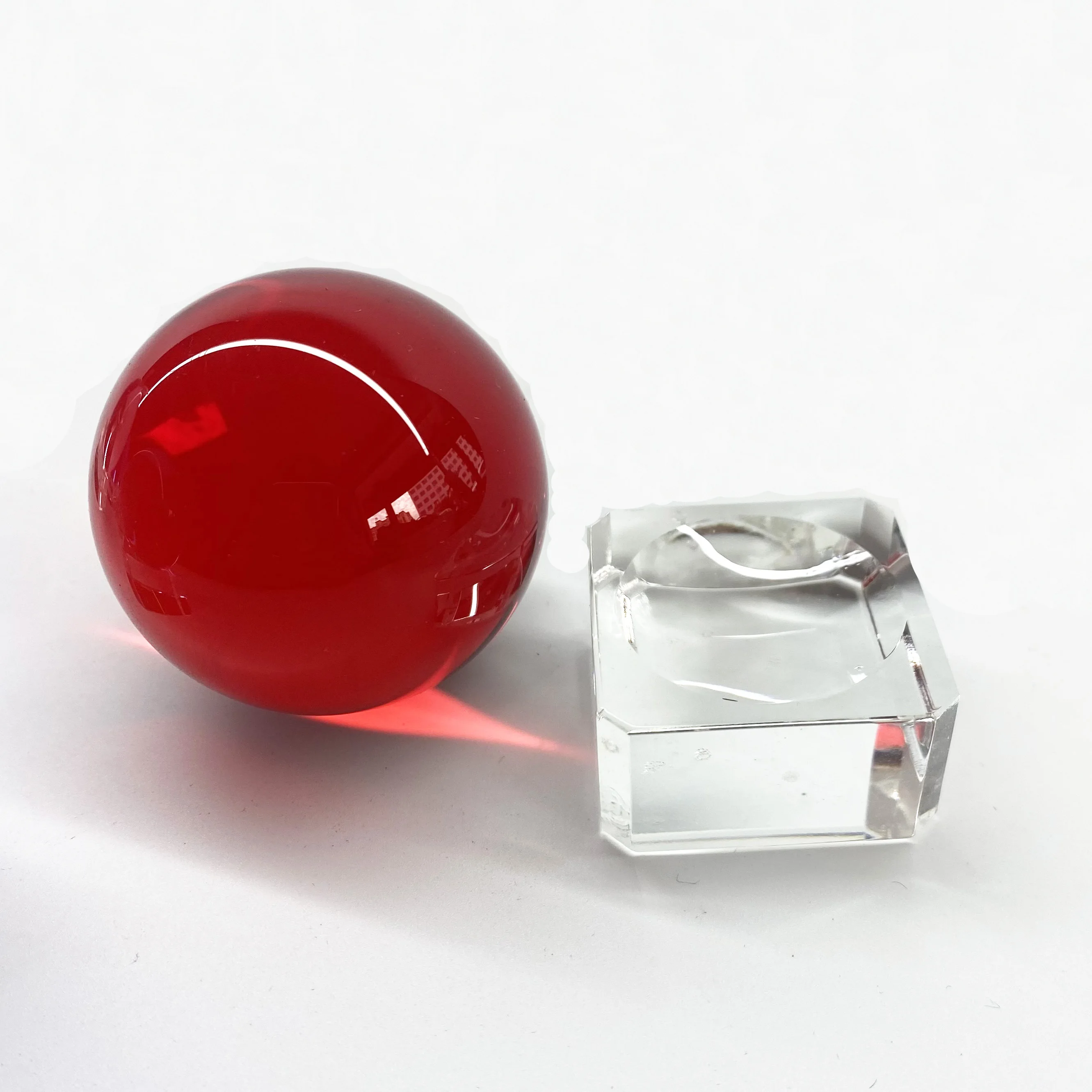 Brilliant crystal Red color 40mm(1.6 inch) Fengshui Crystal Ball Healing small ball