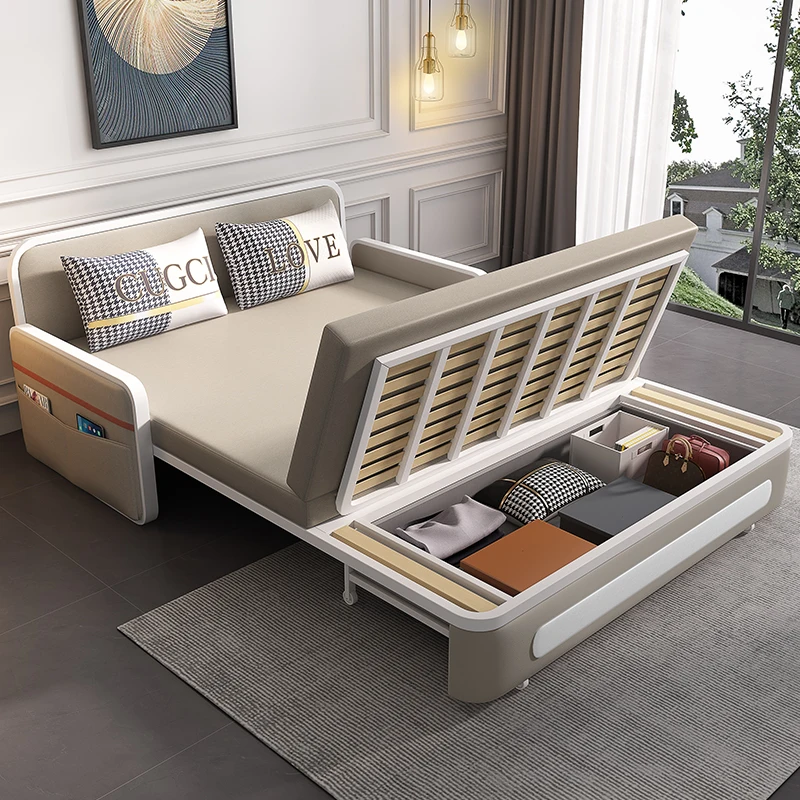 Suke Factory Fabric Sofa Bed Foldable Multifunctional Modern Living Room Cum Sofa Fold Bed