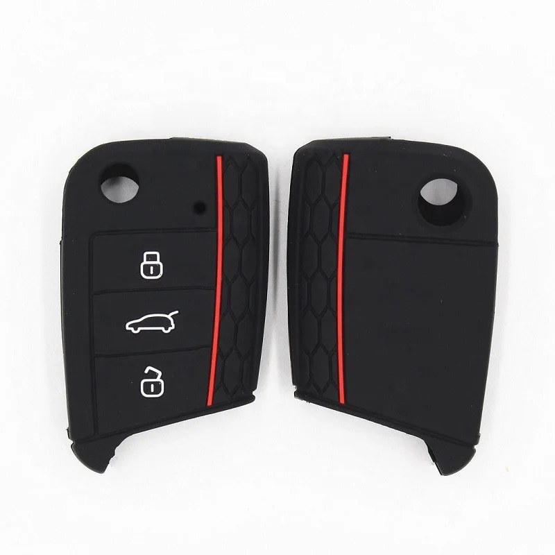 For VW Fob Custom Remote Soft Silicone Key Case New Materials Good Price Car Key Cover Customized