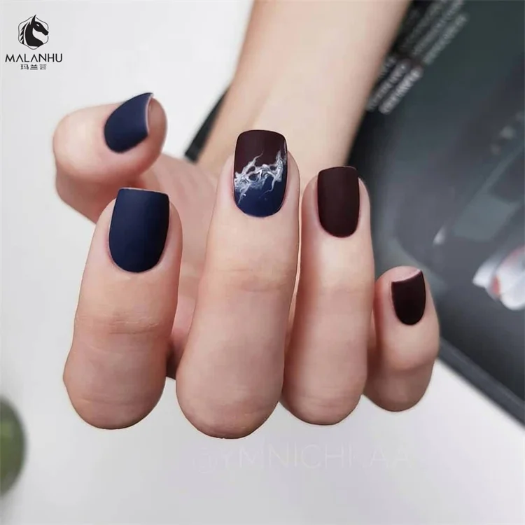Malanhu private label matte velvet top coat gel polish free sample good quality for nail art