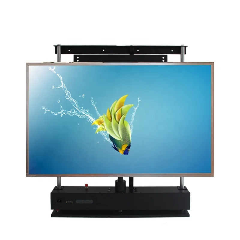 C4 TV lifter tv stand glass  lift swivel lcd  lifter stand for tv