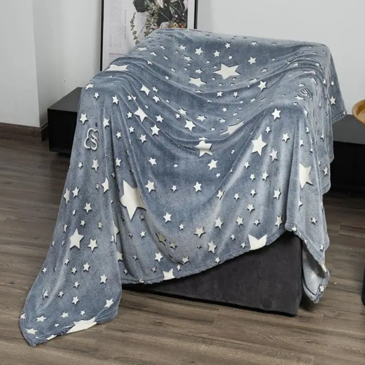 
Glow in the Dark Throw Blanket Soft Flannel Wrap Blanket for Kids 