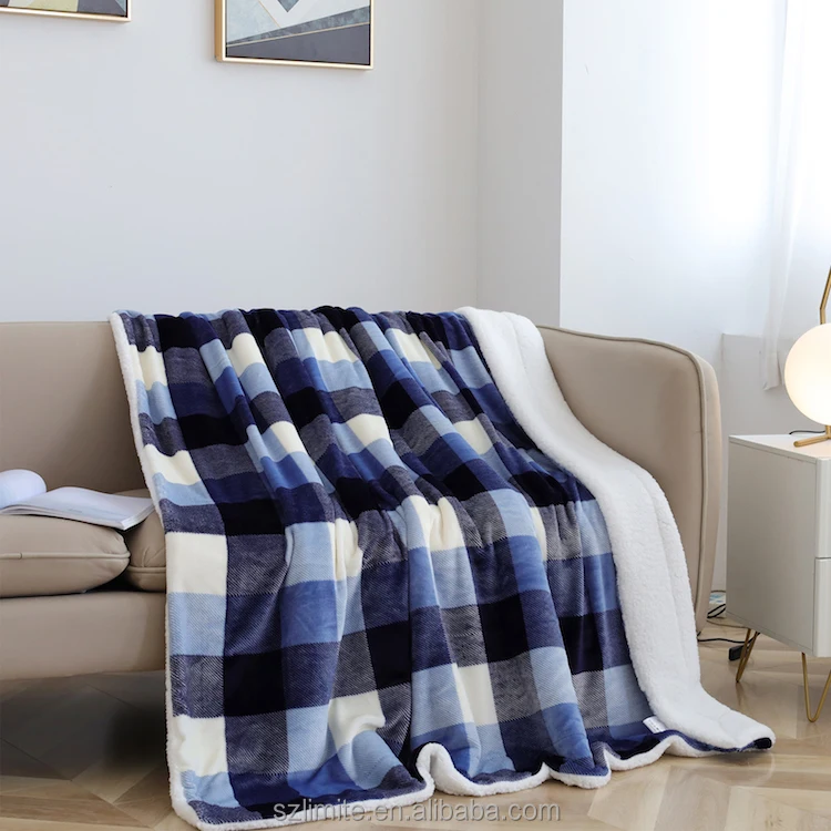 Сине-белое Флисовое одеяло lovie поклонение kantha складное детское из шерпы