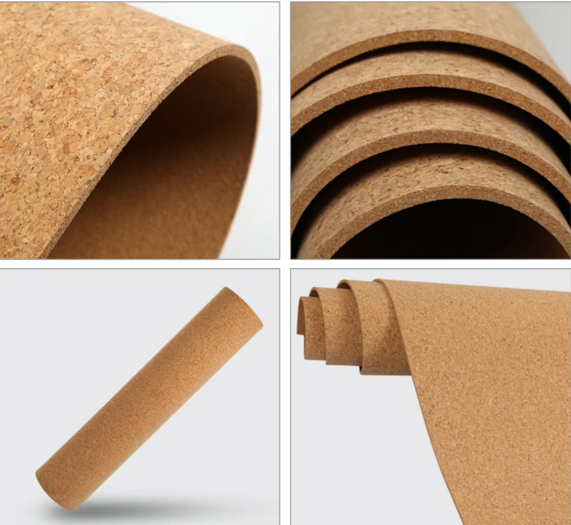 Eco-Friendly 100% Natural Cork Underlay Adhesive Roll Sheet Insulation Kindergarten Cork Flooring For Wall Decorating Protection