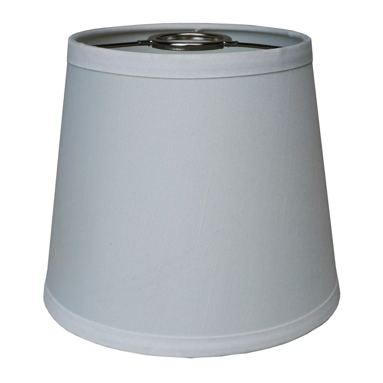 Transparent Silk Plain Round Shape Table Uplight White Lampshade