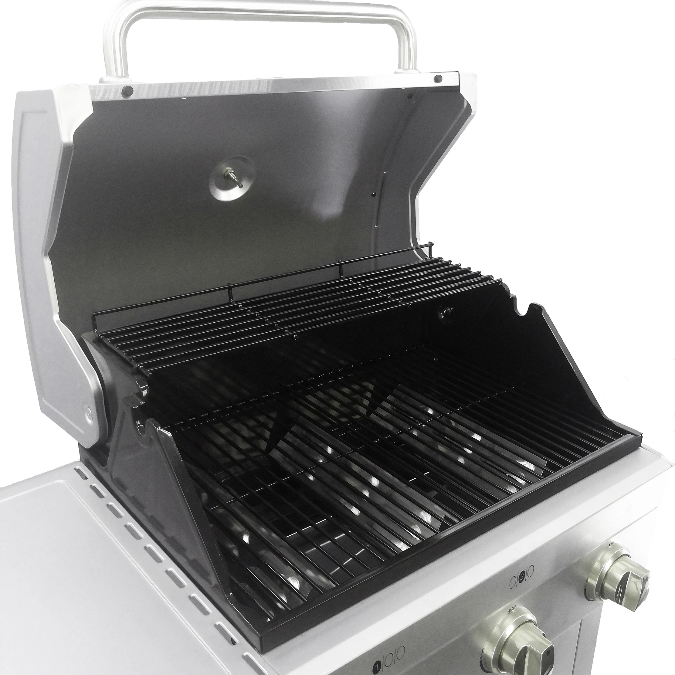 3 Burner Stainless Steel Garden Temperature Display Cart BBQ Propane Gas Grill