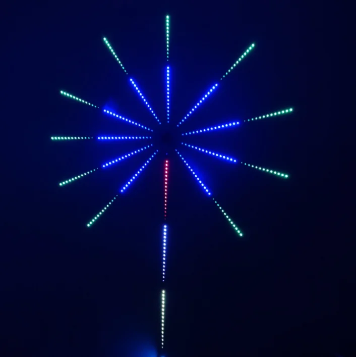 Приглушаемый медный провод с управлением через приложение для умного праздника Рождественские светодиодные огни фейерверк водонепроницаемый дождь капля снег падающий дождь