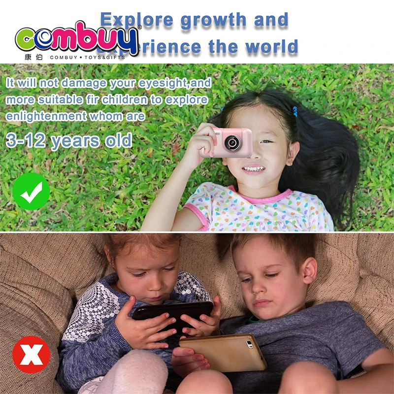 Мультфильм вращающаяся HD цифровая мини Детская игрушечная камера