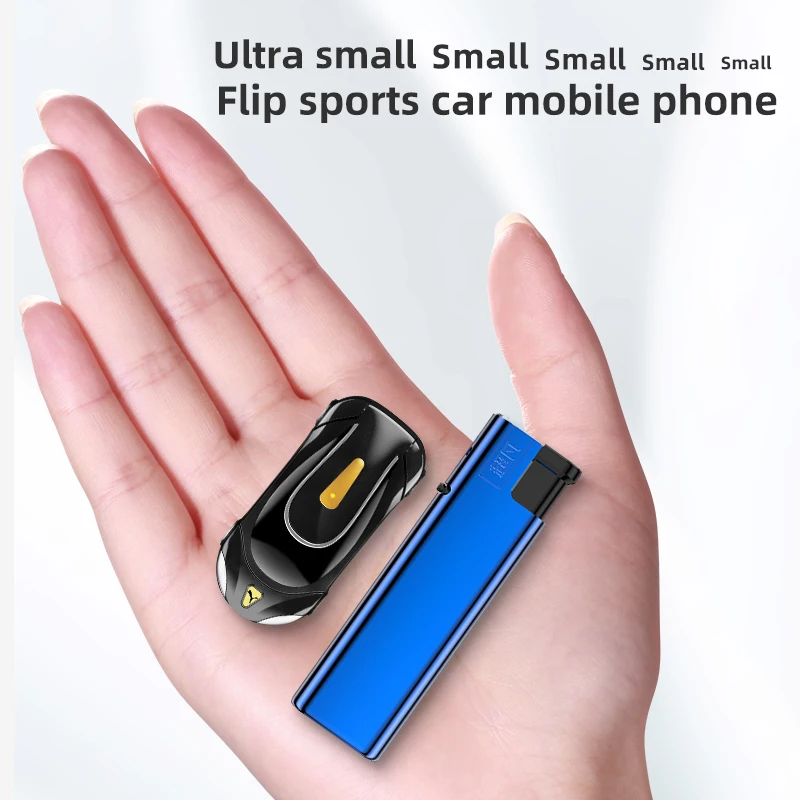 2022 Small Mini Flip Mobile Phones Unlocked Cheap Cell Phone Without Camera Bluetooth Dialer F18 Push Button Telephone