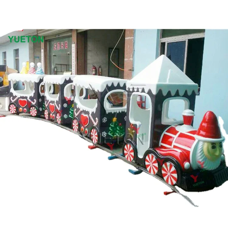 Аттракцион для семейного парка, аттракцион из настоящего стекловолокна, Прекрасный Электронный маленький Трековый поезд