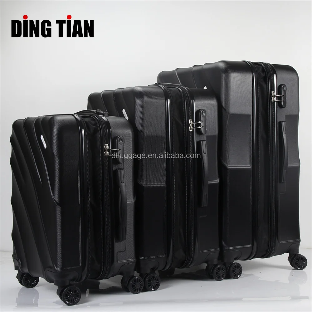 Hot sale 4 wheels new design luggage double zipper suite cases travelling bags luggage expandable trolley suitcase