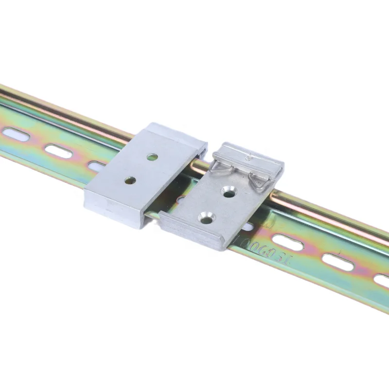 Aluminum alloy 25 wide vertical 2 holes rail fixing clip 35MM Guide rail clip C45 Guide rail buckle