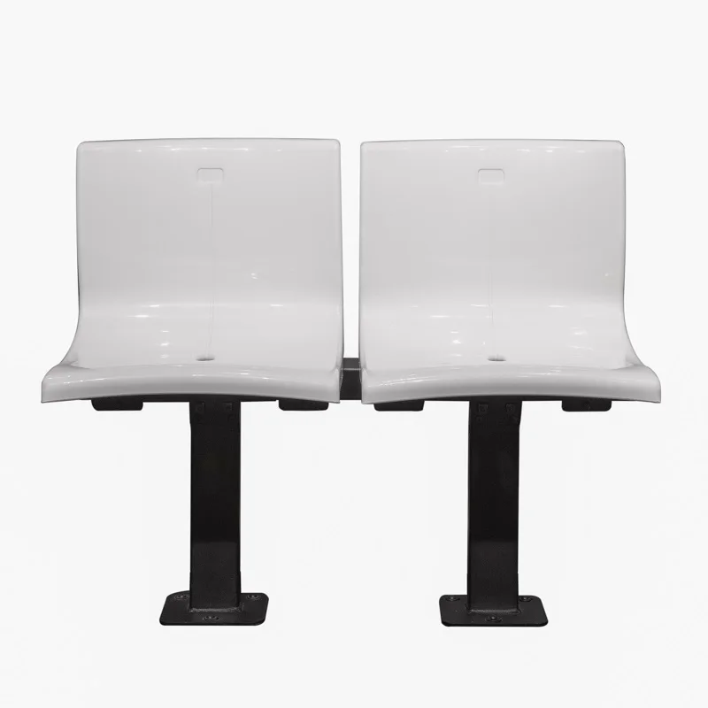 Outdoor hdpe plastic stadium seat chair gym bleacher with leg and back