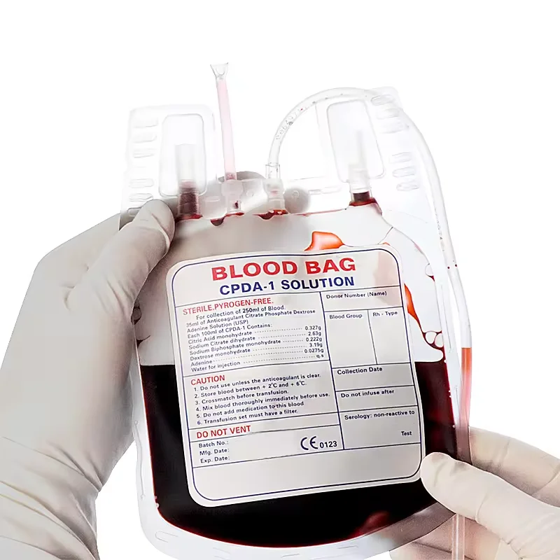 Hot sale Single Double Triple Quadruple Transfusion 250ml 350ml 450ml 500ml Blood Bag empty blood bag
