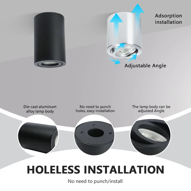 Super Brightness Home Office Lighting Black White Surface Mounted Led Ceiling Down Light