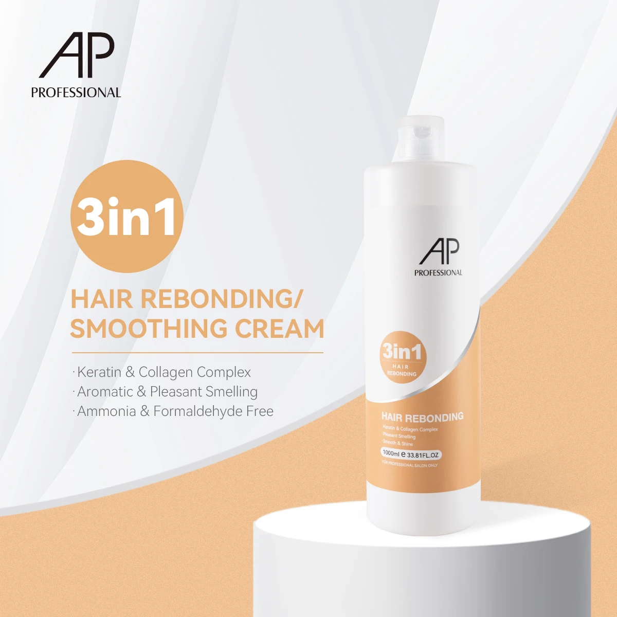 AP Wholesales Best 3 in 1 Straight Hair Cream/ Hair Rebounding Manufacture for All Hair Types
