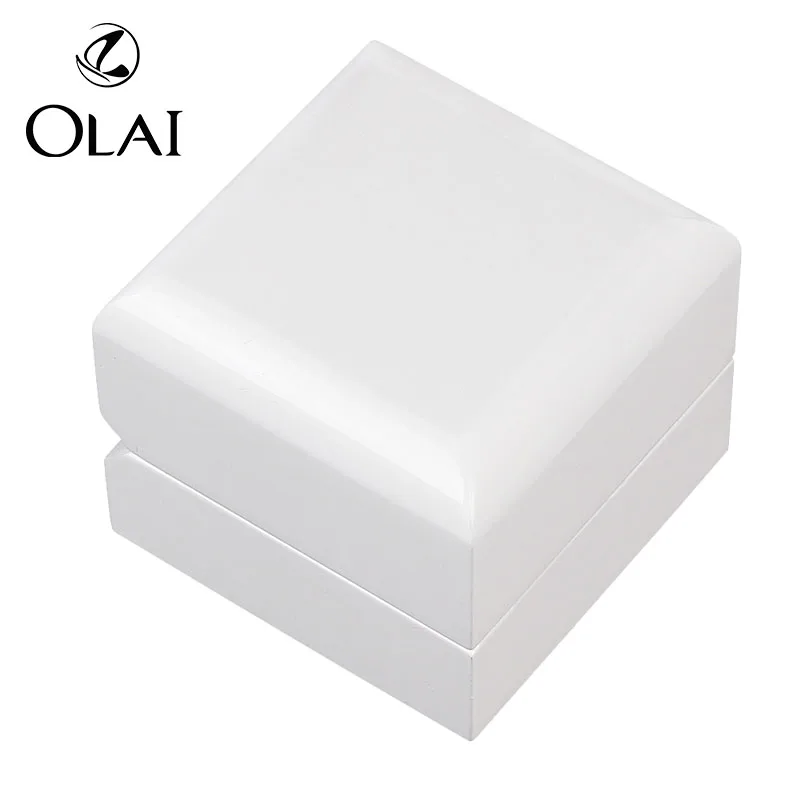 Wholesale White Lacquer Ring Box Jewelry Wood Box for Wedding Ring