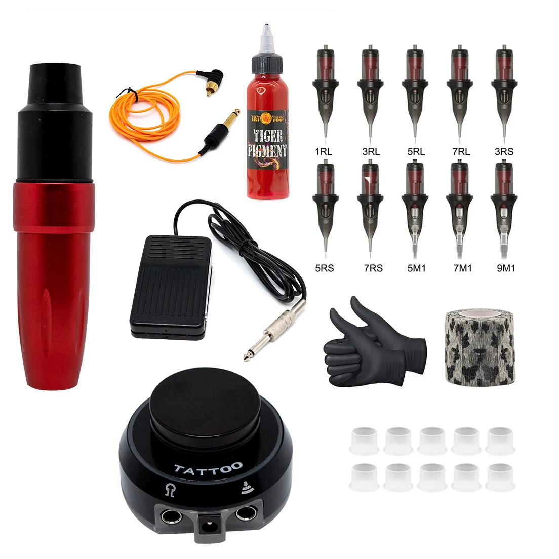 High Quality Battery Tattoo Kit Set Professional Complete Permanent Make up Eyebrow Needles Rotary Pmu Machine Tattoo Pen 10 LCD