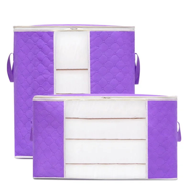 Storage Bags Clothes Organizer Containers With Strengthen Handle Under-bed Storage Bags For Comforters Blankets Bedding