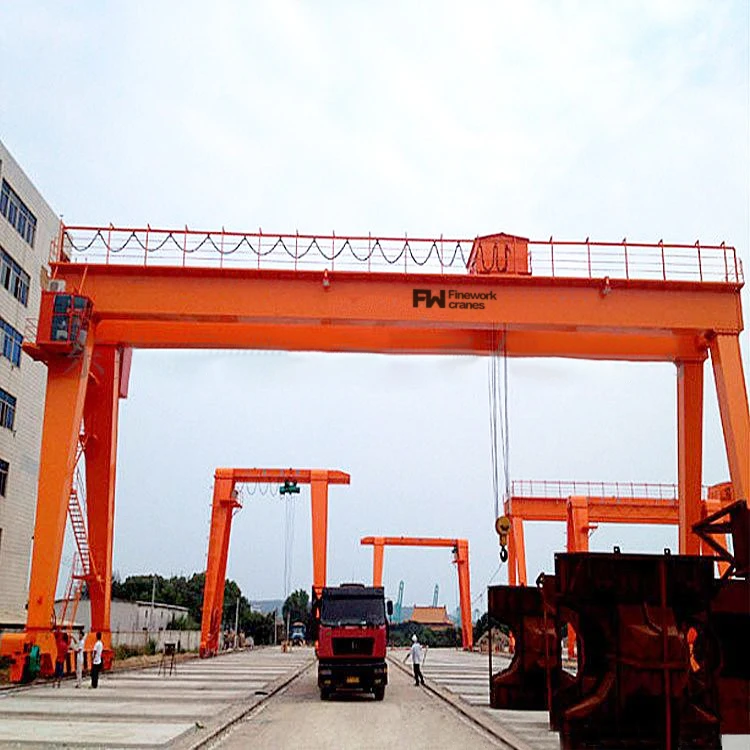 Double beam gantry crane 35 ton mobile container gantry crane