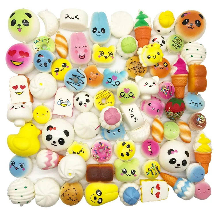 Cheap 5-35 Pieces Sets Mixing PU Adults Relieve Stress Kids Safety Playing Cute Animal Cartoon Mini Squishy Toys