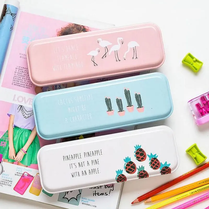 Factory Direct Discount Eco-friendly Cute Tin Pencil Box Holder For Kids Manufacturer From China
