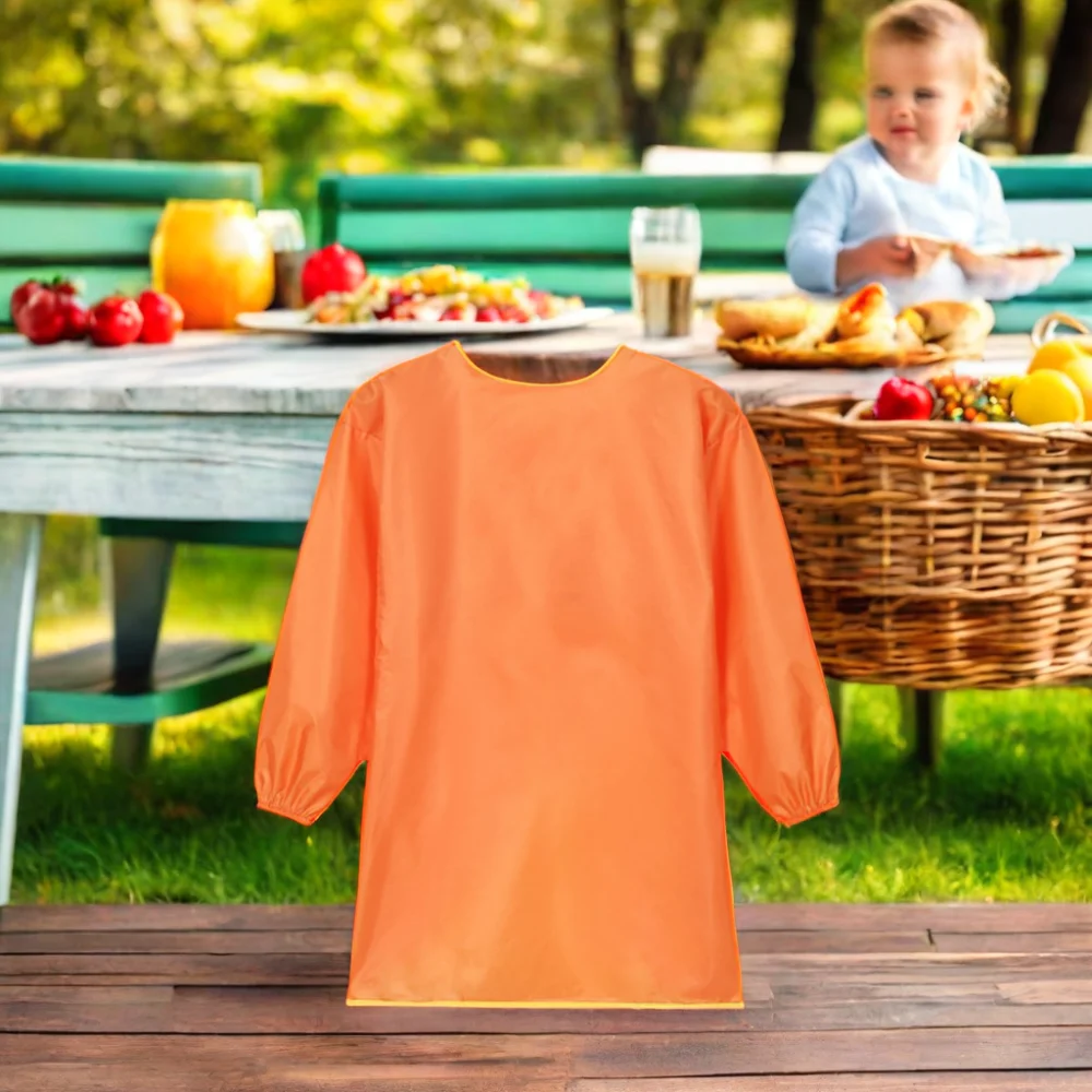 Customizable Baby Bib Long Sleeve Polyester Apron with Logo Waterproof Feeding Sublimation for Children