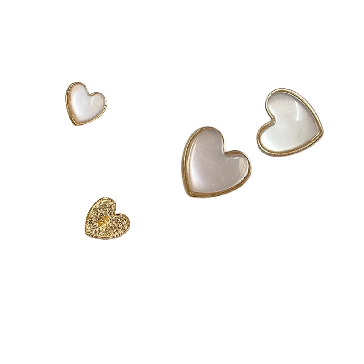 New pearlescence resin shell plastic metal oil powder shank AB color button sewing on for tweed knitting coat sweater clothing