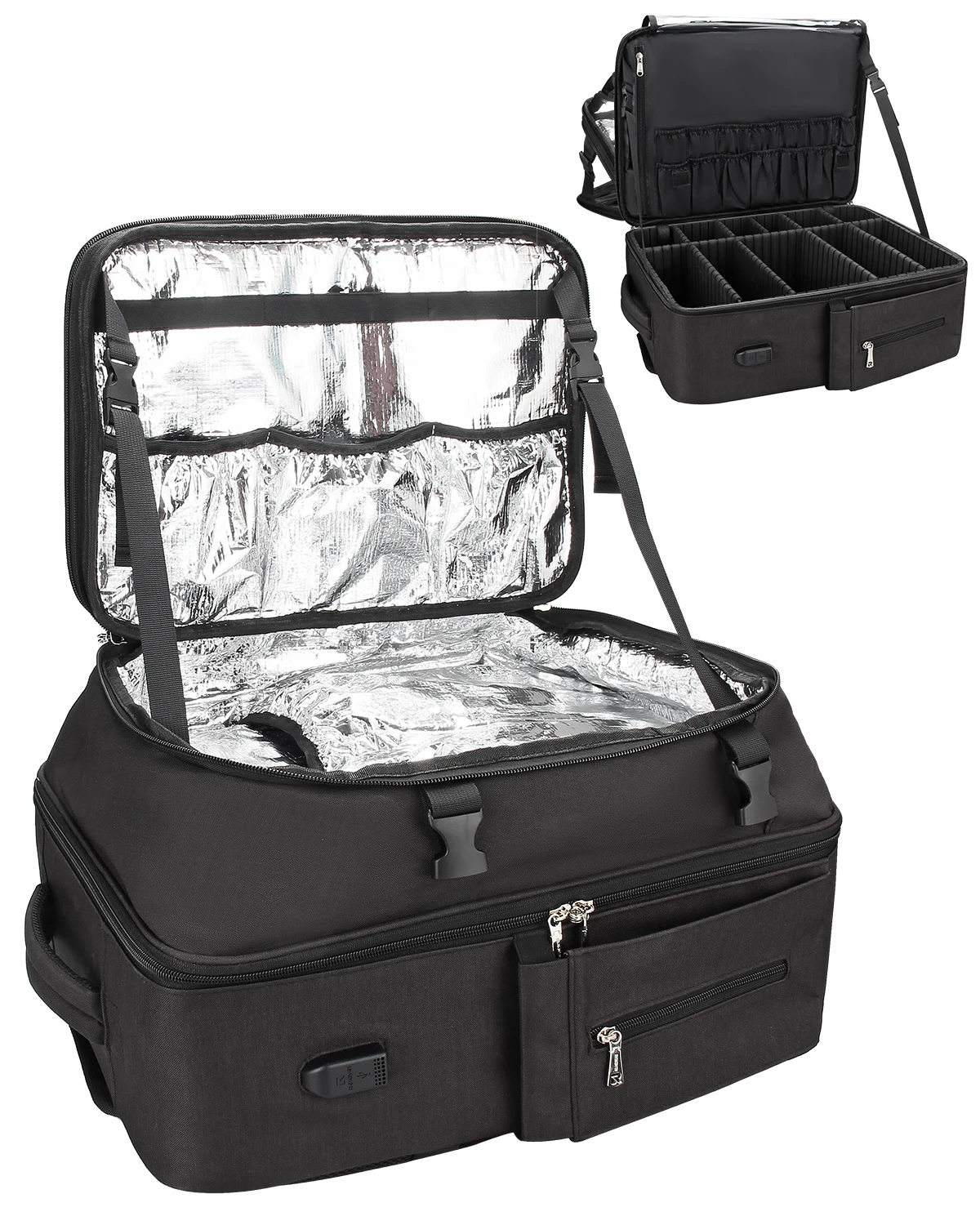 Relavel Backpack Cosmetic Bag Train Case Professional Makeup Hairdresser Bag Organizer Travel Vanity Cosmetic Case