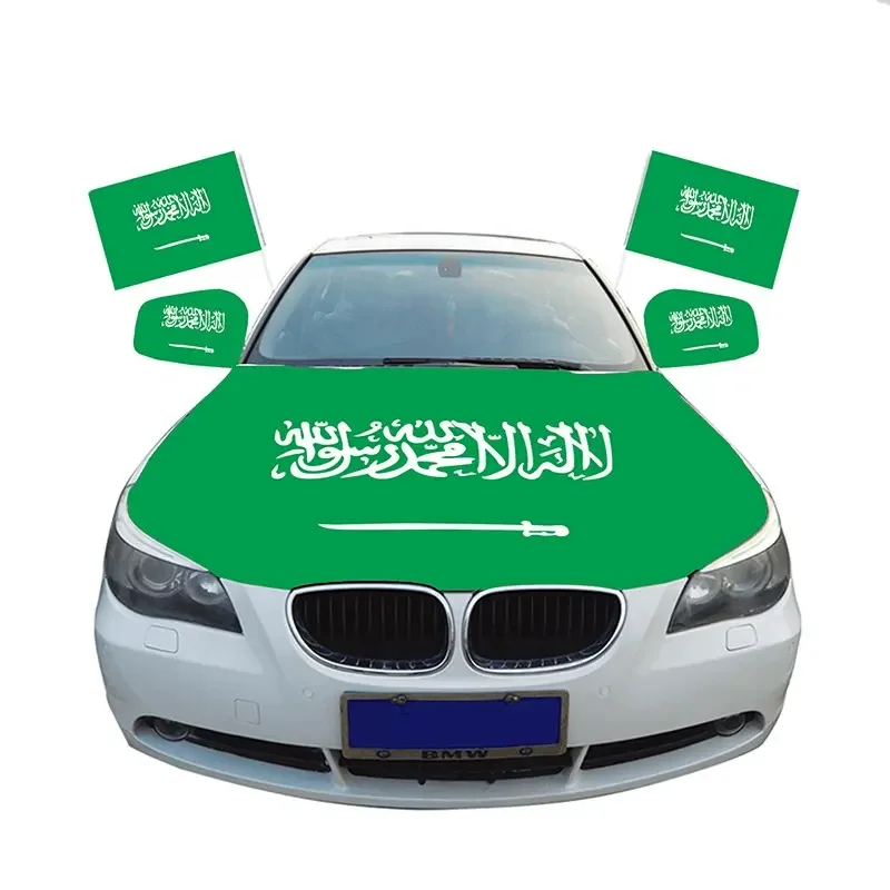 Custom Promotion car mirror cover bonnet flags 100%Polyester  national Flag Car Engine Cover Flag
