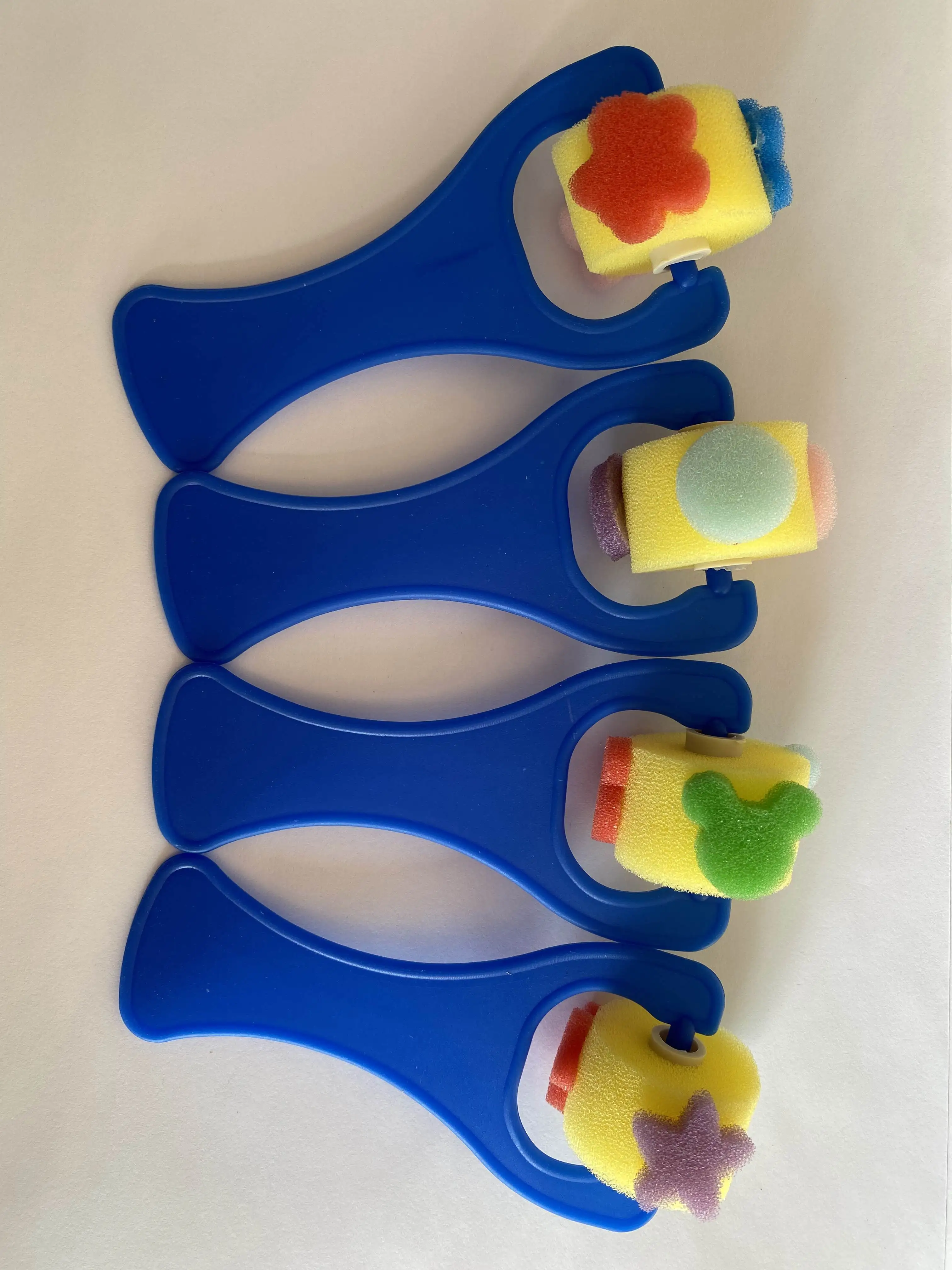 Factory Sale Various Small Slingshot Roller Decal Blue Roller Hair Sponge Brush With Handle