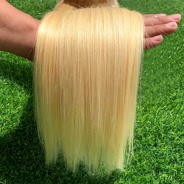 Excellent Quality 613 Blonde Hair Extension Curly Blonde Ponytail Human,Blonde 613 50 Inch,Colored Deep Wave Blonde Highlights