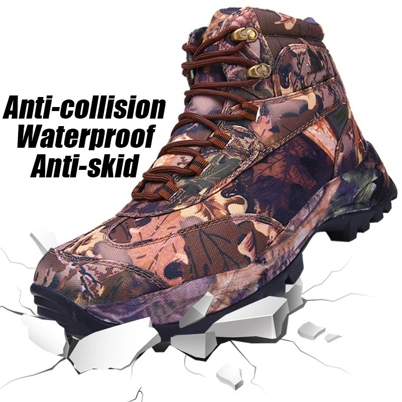 Hiking Boots Army Military Tactical Boot for Man Combat Trekking Shoes with High Top Walking Climbing Sneakers men shoes