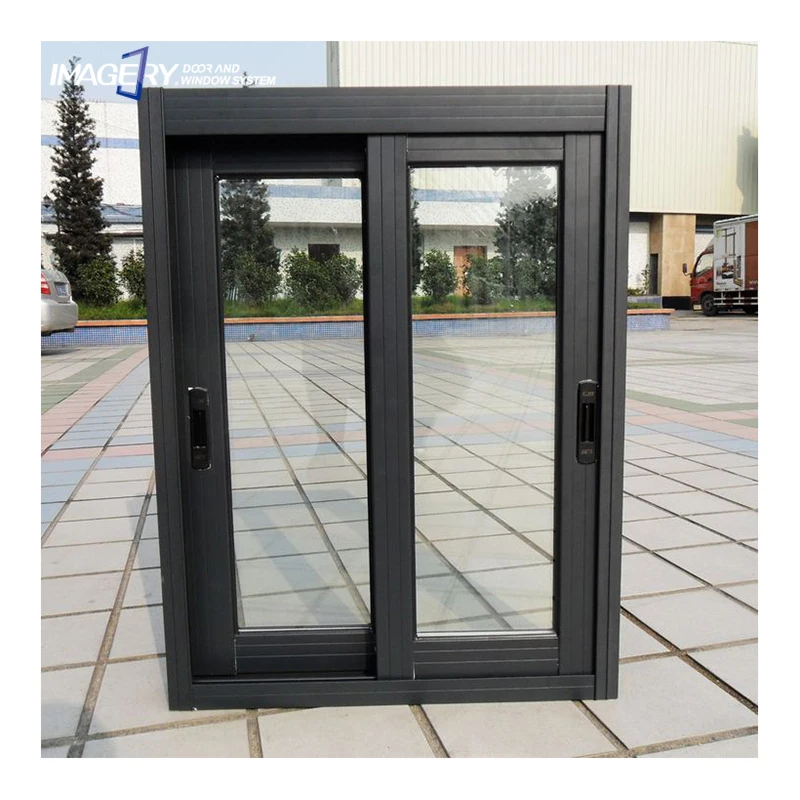 Новейшие двойные стеклопакеты звукоизоляционные горизонтальные алюминиевые стеклянные раздвижные окна производители цена в Китае